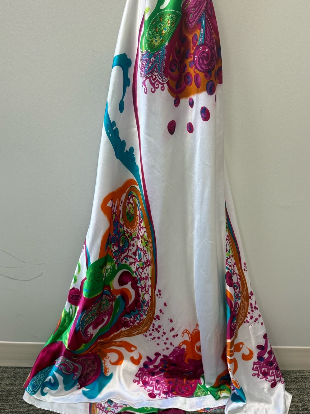 Vintage Cache Multicolor Halter Maxi Dress Size 0 - Picture 6 of 11